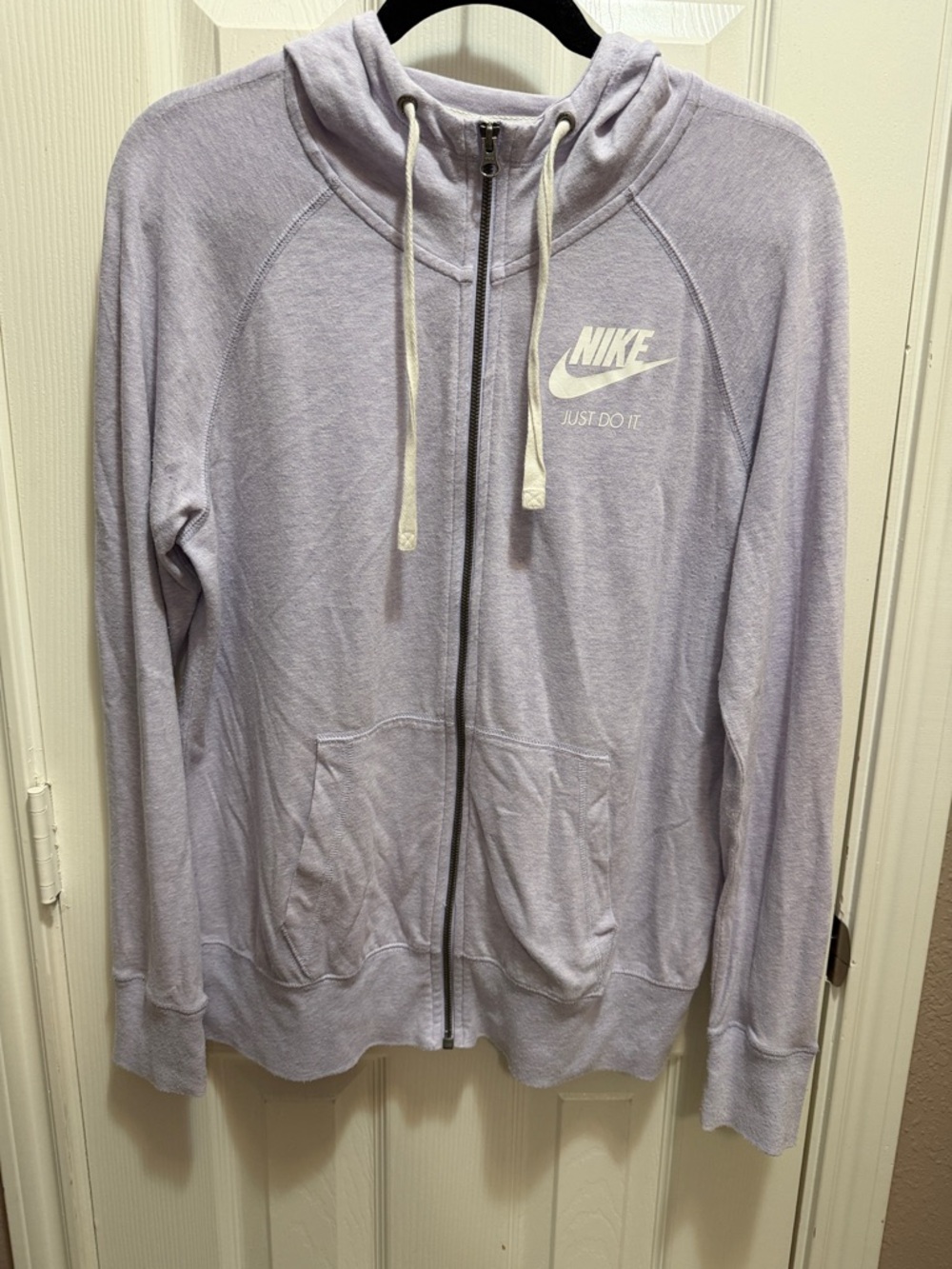 Nike Light Lavender Zip Hoodie with White Logo